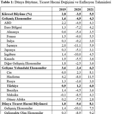 Küresel Ekonomik Büyüme ve Türkiye'nin Yeri